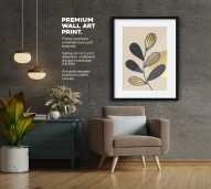 Wall Art Canvas Print "Floral" Ukuran 40 x 55 cm